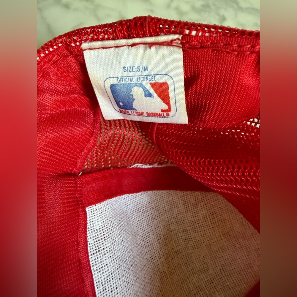 Vintage 80s Cincinnati Reds MLB Snapback Hat Twins Mesh Baseball Cap 90s Sports - Picture 5 of 6